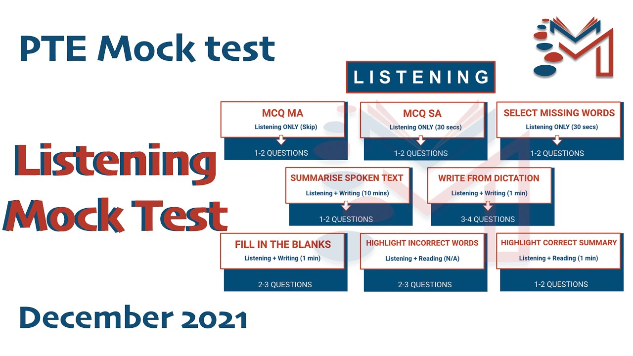 PTE Listening Mock Test 3 - December 2021 - with Answers | Milestone Study | PTE NAATI IELTS English