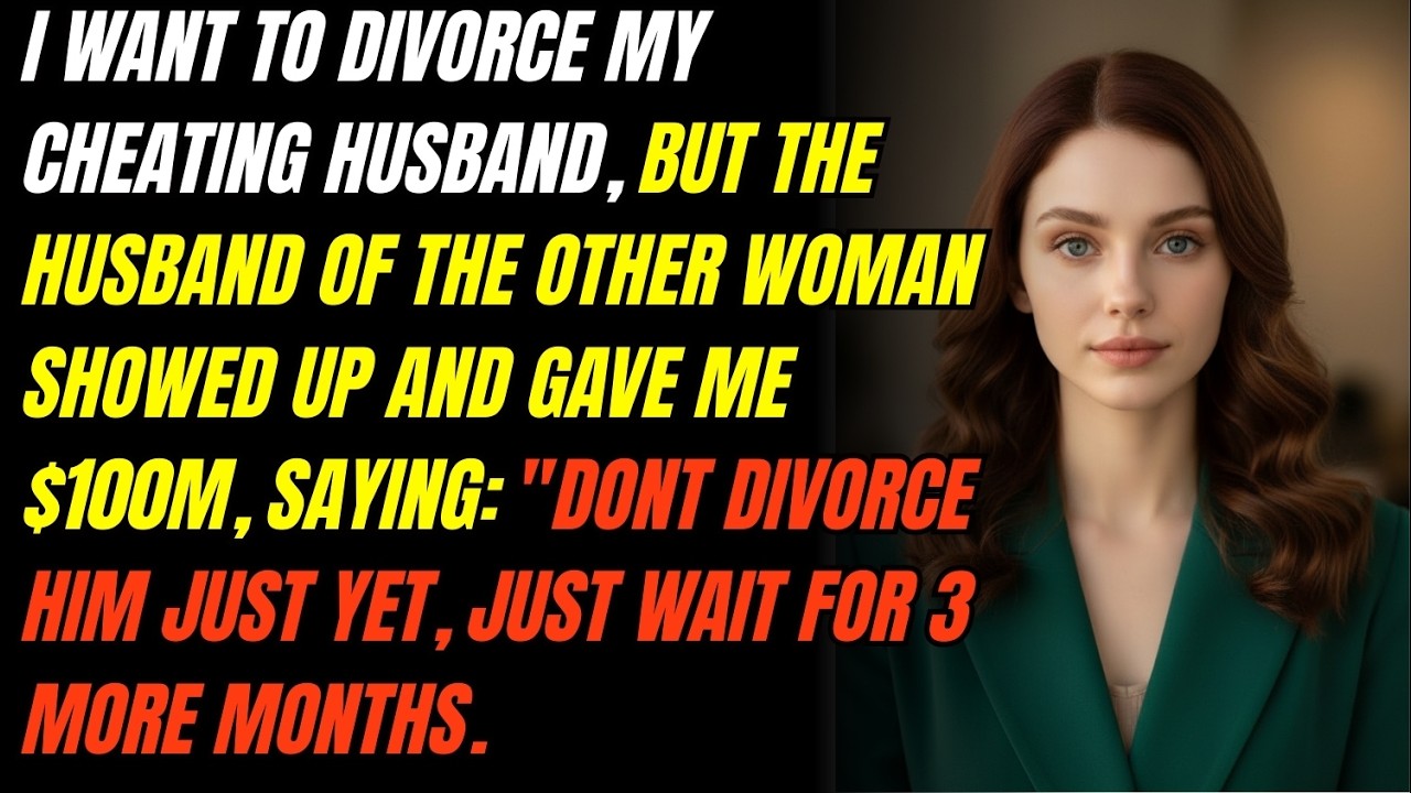Preparing To Divorce My Cheating Husband His Mistress's Spouse Appeared Gave Me $100M Saying