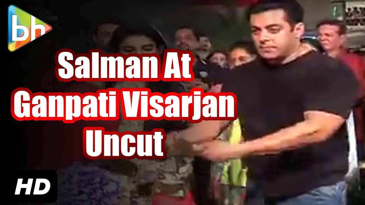 Salman Khan At Ganpati Visarjan 2015  Sanjay Dutt  Event Uncut