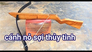 trên tay là cánh nỏ sợi thủy tinh bản lề và cò nỏ - link mua hàng ghim dưới bình luận nha anh em