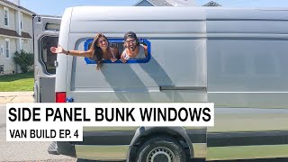 Installing Side Bunk Panel Windows On A Mercedes Sprinter Van  Van Life Build Series Ep 4