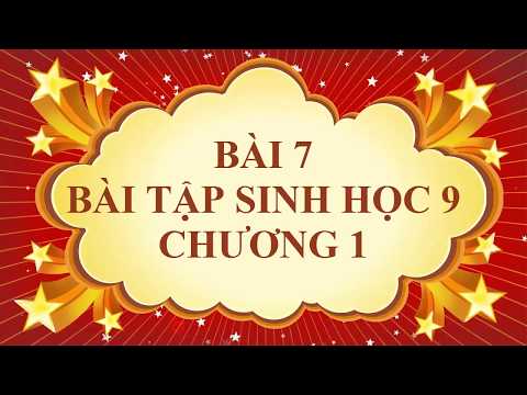Sinh học lớp 9 - Bài 7 - Bài tập sinh học 9 chương 1