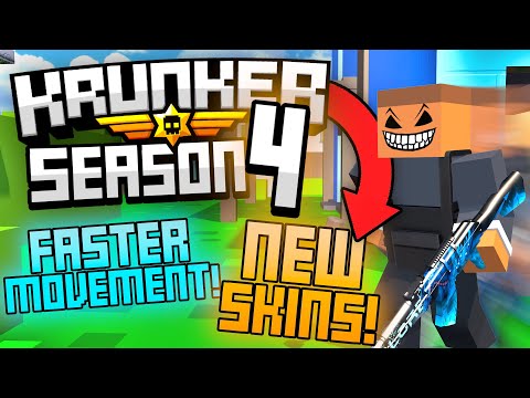 Slidehop FASTER?! INSANE New Skins!! Krunker Season 4 UPDATE! (MASSIVE!) | Krunker.io News