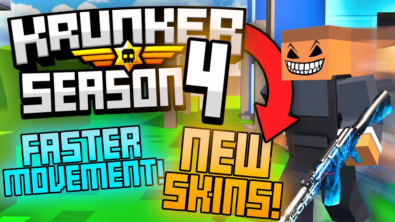 Slidehop FASTER?! INSANE New Skins!! Krunker Season 4 UPDATE! (MASSIVE!) | Krunker.io News