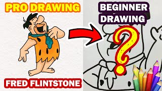 How To Draw Fred Flintstone Step By Step For Beginner - Daily Drawing Tutorial