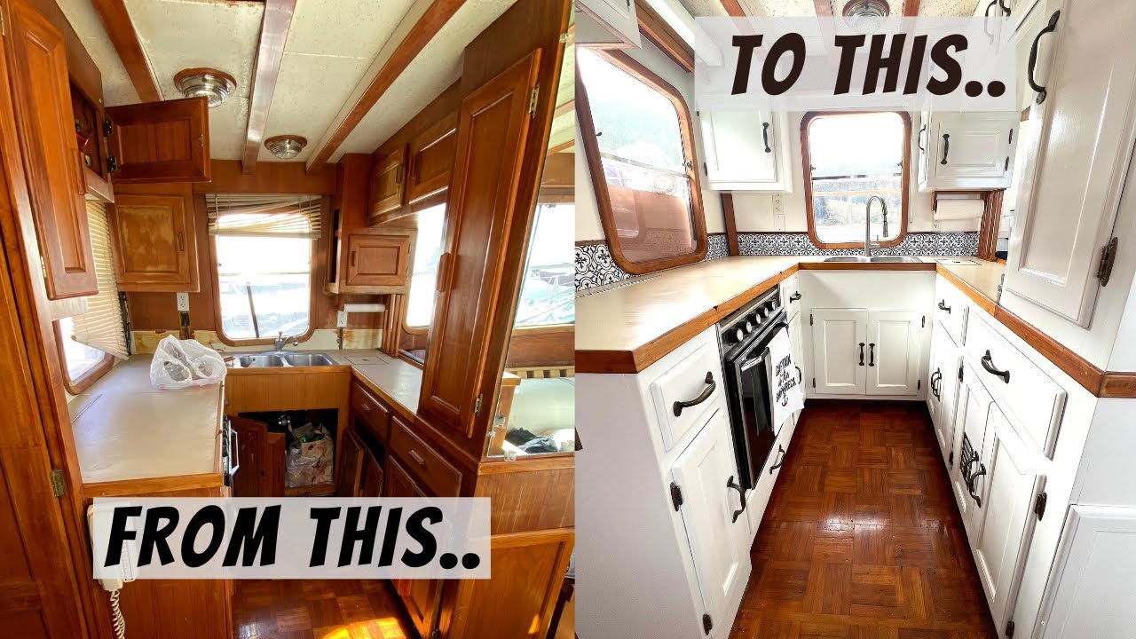 DIY Galley Makeover TRANSFORMS our $100 Boat!