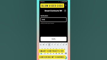 Smart Contract 101 Blum Code | Blum Code Smart Contract 101| Blum Youtube Video Code #blumvideocode