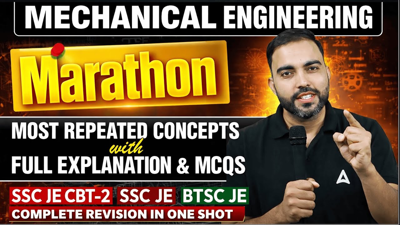 Mechanical Engineering Marathon 🔥 | Most Repeated Concepts | SSC JE CBT ...
