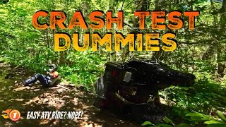 Easy ride gets scary | ATV flips & crashes into trees | Crash Test Dummies