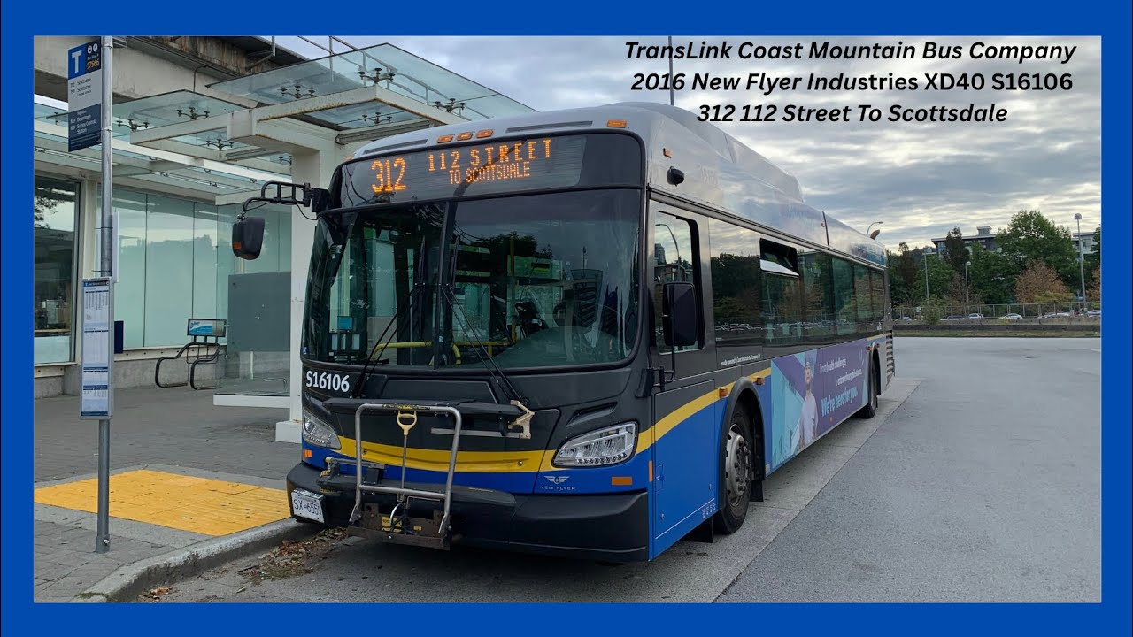 TransLink CMBC 2016 New Flyer XD40 S16106 on 312 112 Street to ...