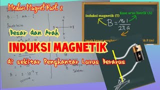 Menentukan Besar dan Arah Induksi Magnetik || Penghantar Lurus Berarus