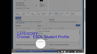 ESOL Student Profile on Etracker