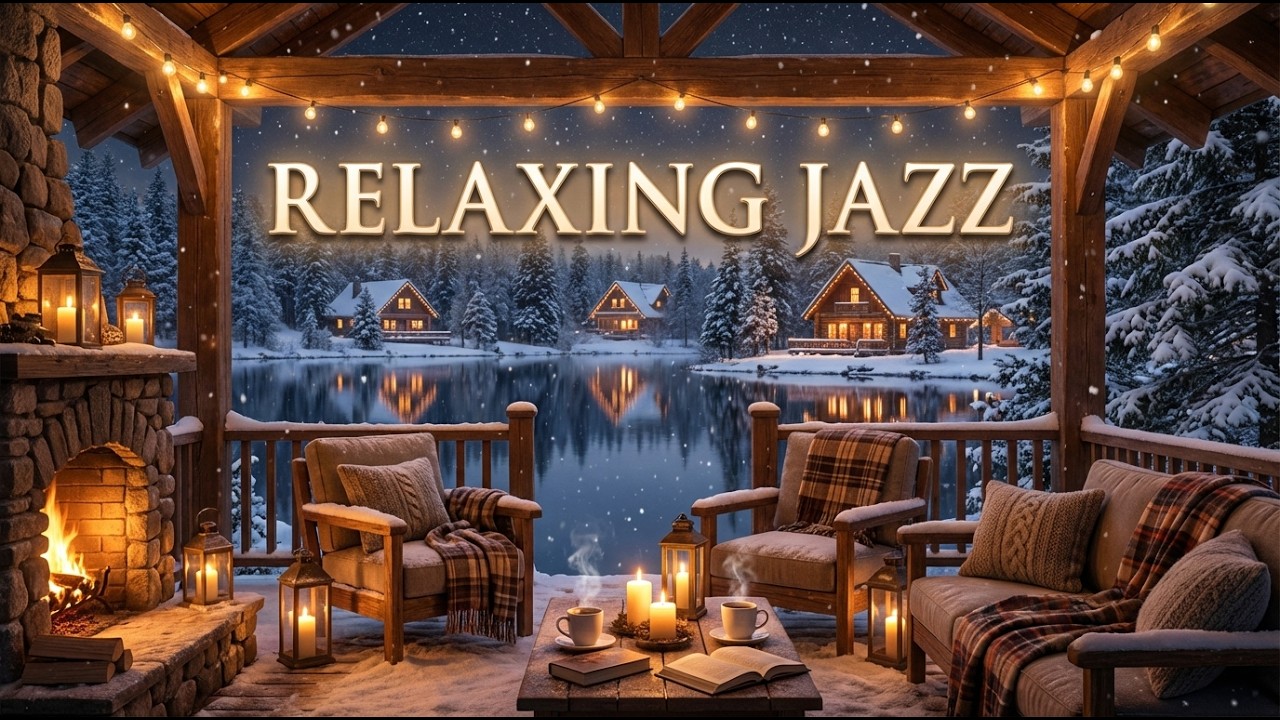 Cozy Snowy Jazz Cafe ☕ Relaxing Smooth Jazz Music for Study, Work ...