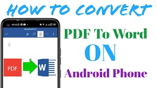 How To Convert PDF To MS Word On Android Phone | Convert PDF To Docx On Mobile Phone