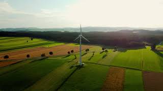 FREE STOCK VIDEO 4K | Windmill Drone View