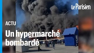 Ukraine : une frappe russe détruit un hypermarché fréquenté à Kharkiv, au moins deux morts