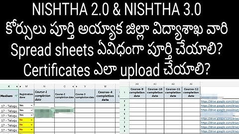 How to upload NISHTHA 2.0 & NISHTHA 3.0 data in district spread sheets & district Google drive link