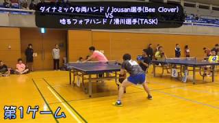 【卓球】ダイナミックな両ハンド!jousan選手(Bee clover)VS唸るフォアハンド!滑川選手(TASK)【試合動画】