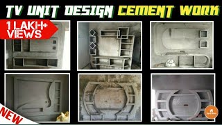 Top 30+ Tv unit design cement work ll Cement tv unit design ideas ll Modern tv unit @decoideas8913