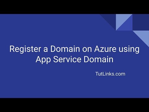 Register a Domain on Azure using App Service Domain