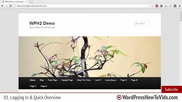 Logging In & Quick Overview - WordPress Basic Training - Video 01