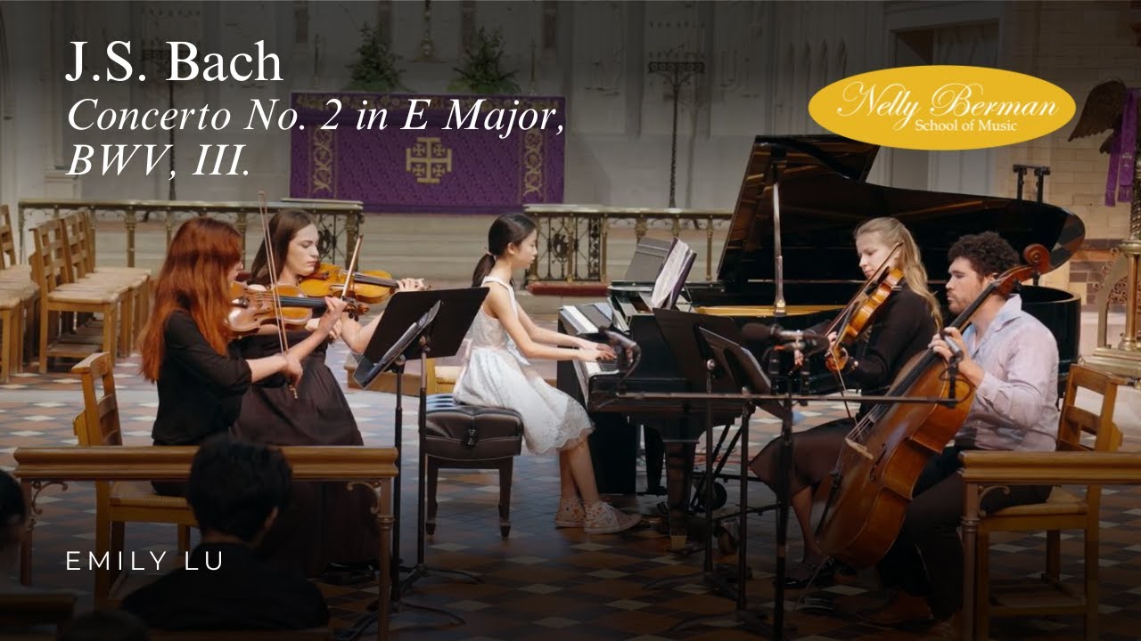Watch J.S. Bach - Concerto No. 2 in E Major, BWV, III. - Emily Lu on YouTube Watch J.S. Bach - Concerto No. 2 in E Major, BWV, III. - Emily Lu on YouTube