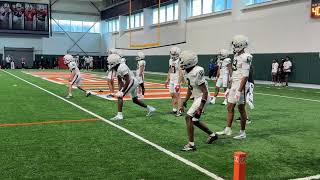 Miami Hurricanes Spring Practice April 7, 2026 WR blocking drills