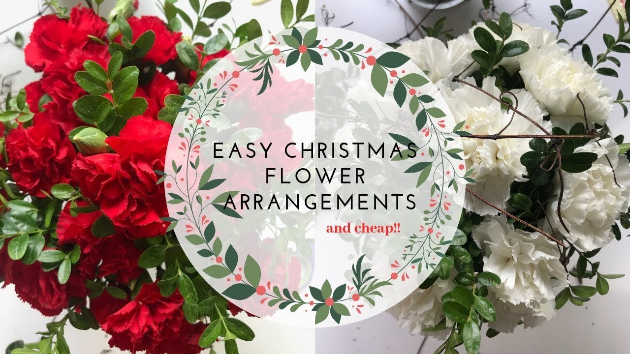 DIY Christmas flower arrangements - YouTube