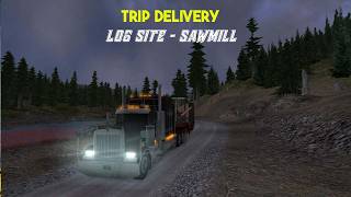 18WOSET2 KENWORTH W900 TRANSPORTERS PORTABLE SAWMILL //Transport Delivery