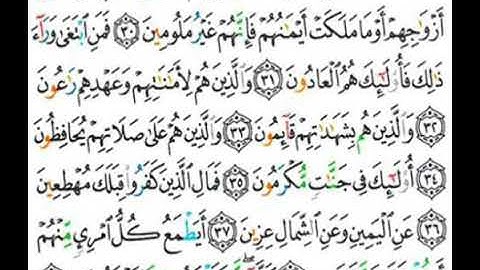 070 سورة المعارج من الاية 29 إلى 39