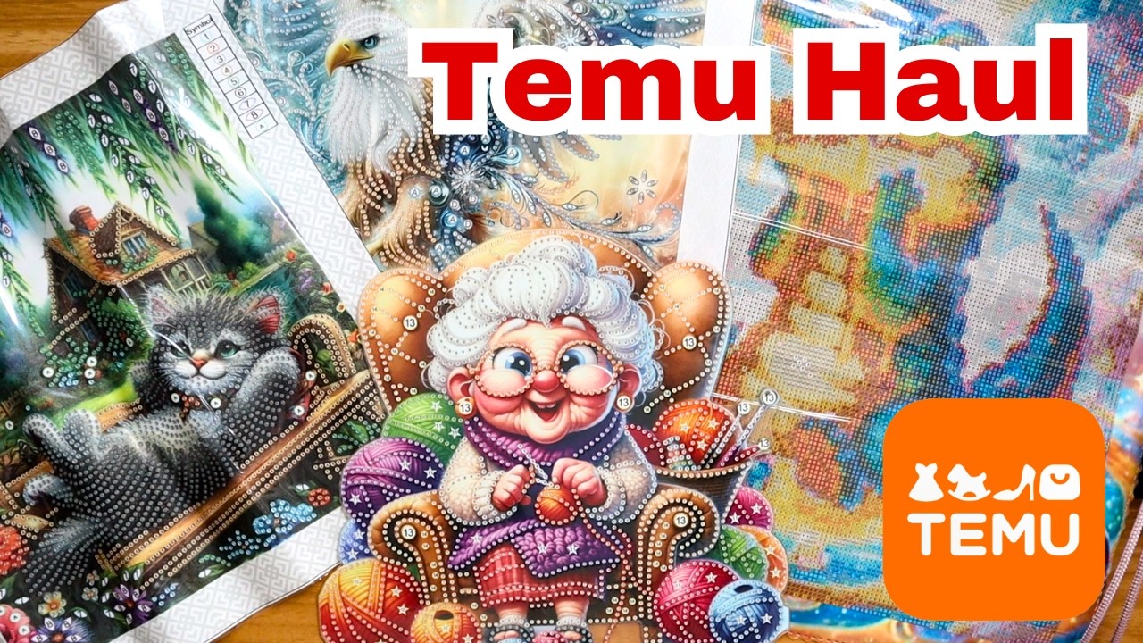 TEMU HAUL || ich habe 8 Diamond Painting Projekte gekauft