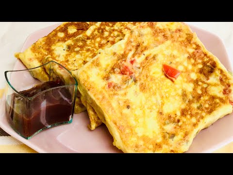 QUICK amp EASY BREAKFAST BREAD amp EGG RECIPE  BREAD OMELETTE