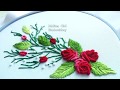 EMBROIDERY: ROSES  Bullion stitch / ВЫШИВКА: РОЗЫ РОКОКО