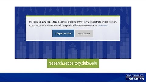 Duke Research Data Repository Overview
