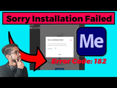 How to Fix Sorry Installation Failed Media Encoder 2019(Error Code 182)