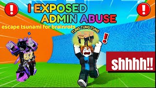 *SECRET* admin abuse in escape tsunami for brainrots.....
