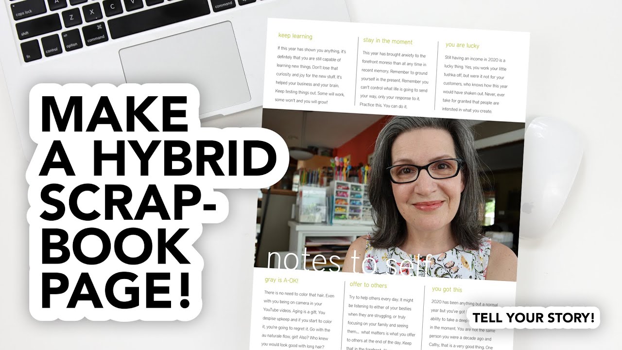 Make a Hybrid Scrapbook Page about YOU! (Digital scrapbooking basics