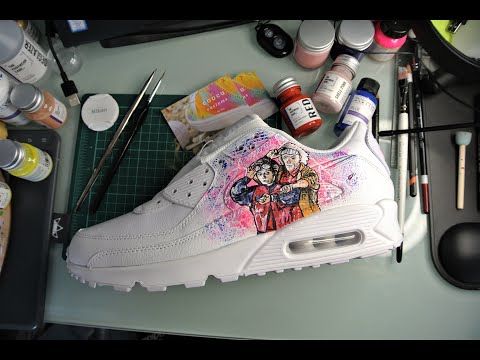 How to Customise Nike Air Max 90 Trainers with Portraits 'Back to the Future' Characters