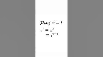 Short proof to x^0 = 1 #shorts #mathematics