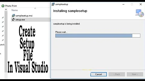 Create Installer File In Visual Studio 2015