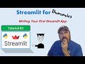 Streamlit for Dummies: Lesson 2 - Writing Your First App