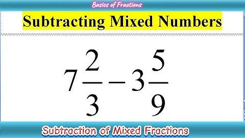 How to Subtract Mixed Numbers by Turning into Improper Fractions | Part 02 | MathOGuide