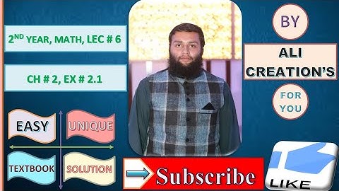 2nd year,  Ch# 2, Ex# 2.1, Lec# 6, by first principle or by defination method of differentiation