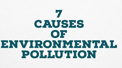 7 CAUSES OF ENVIRONMENTAL POLLUTION