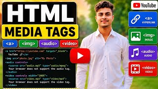 HTML Anchor, Image, Audio & Video Tags Explained | Complete Tutorial Hindi + Haryanvi