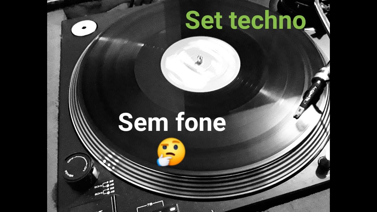 YouTube video of a DJ spinning techno on vinyl