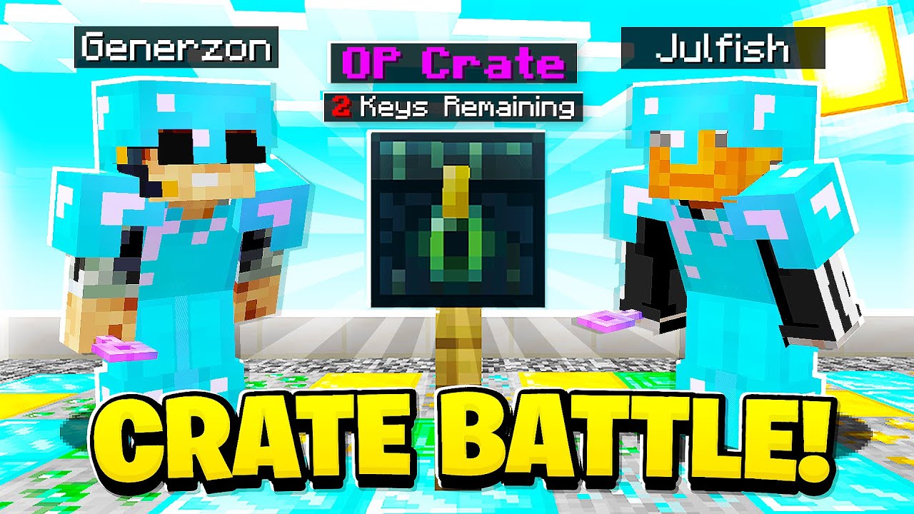 BATTLING to find THE *BEST* CRATE in Minecraft OP PRISON (Minecraft Prison Escape)