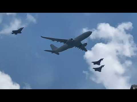 UK Royal Air Force over London in honor of Queen Elizabeth and her 70th Platinum Jubilee 2022