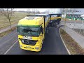 3-Achs LKW mit Drehschemel Rückwärtsbogen fahren