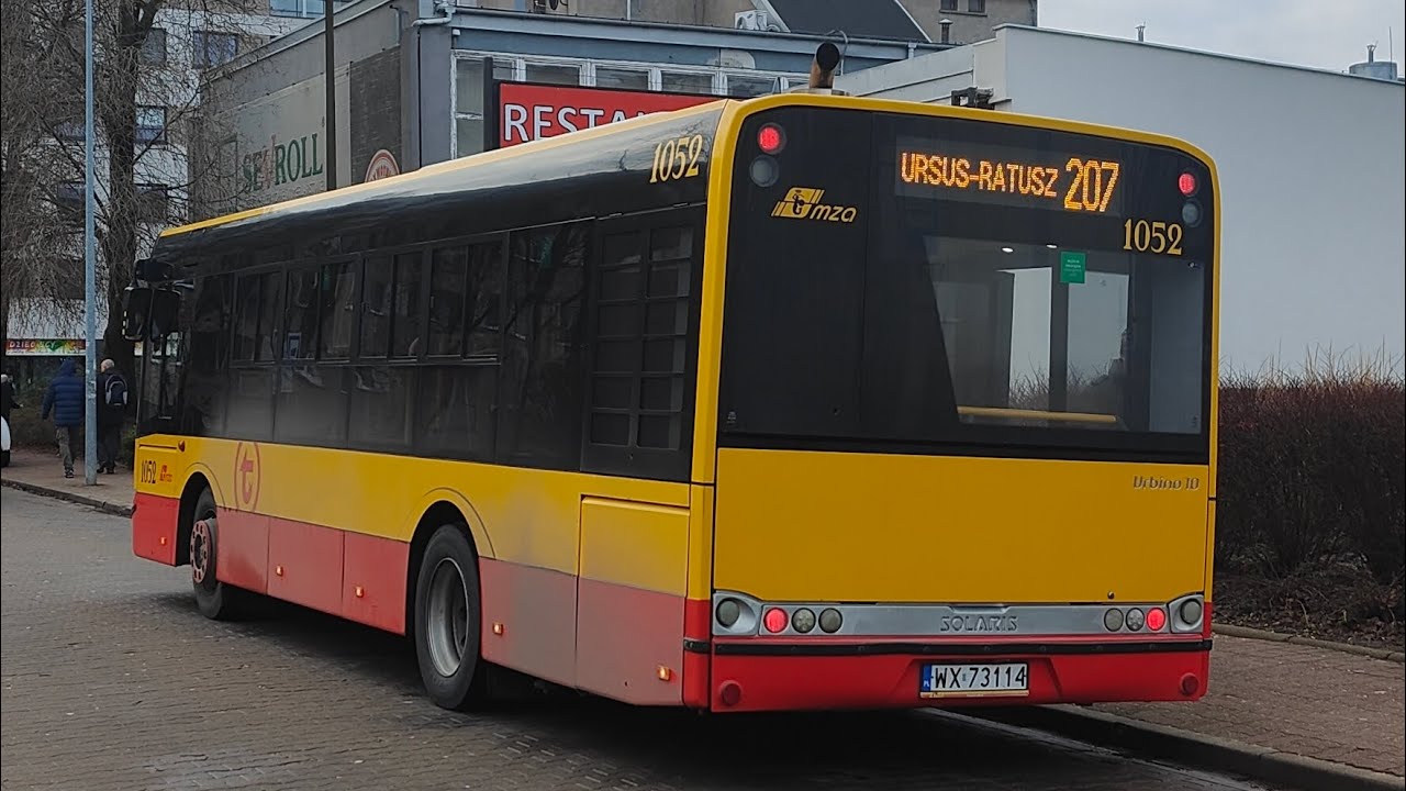 Linia 207 - Solaris Urbino 10 III #1052 ( MZA Warszawa )
